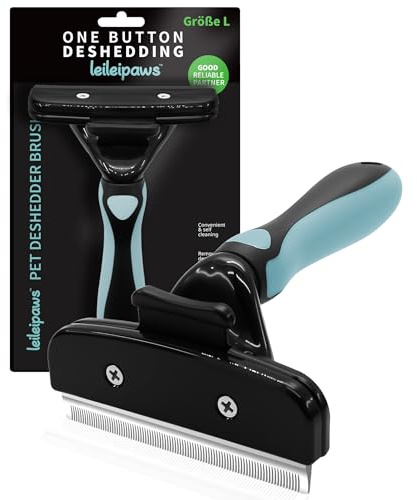 Katzenbürste & Hundebürste – Selbstreinigende Unterfellbürste Katze & Hundebürste Unterwolle, Deshedding Tool für Kurzhaar&Langhaar, entfernt lose Haare während Fellwechsel Hund Katze (L)