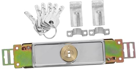 Outanaya Serratura per Porta Garage in Resistente Antiruggine con Chiavi Sicurezza Rafforzata Effrazione per Porte Scorrevoli e Serrande Domestiche