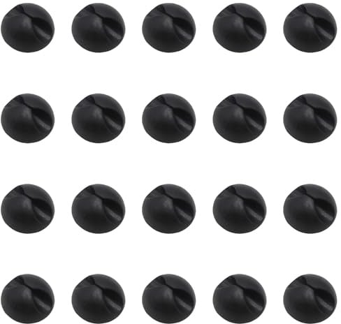 HAFRILY 20PCS Cable Tidy Clips Black Car Wire Clips | Cable Holder Clips, with Mini Single Hole Design for Effortless Home Office and Car Cable Management