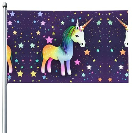 Flagge mit einem Pferd. Gartenflagge, 90 x 152 cm, lebendiger Druck, Polyester-Banner, einfach aufzuhängen, für Terrasse, Party, Camping.