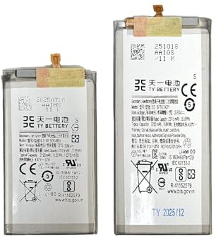 TY BETTERY® Akku Batterie kompatibel mit Samsung Galaxy Modell EB-BF926ABY+EB-BF927ABY für Z FOLD 3 (Doppelbatterie)