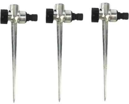 Sprinkler Spike Base - Zinc Alloy 1/2 Inch Pipe Thread Watering Sprinklers, for Yard Lawn and Grass Irrigation