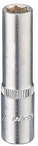 Draper 1455-T Square Drive Elora Deep Socket, Blue, 7 mm