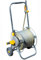 HOZELOCK - Cart Reel Metal Pro 30m : Reel on Wheels 30m, Stable, Robust Metal Drum, Telescopic Traction Handle Comfortable, Supplied Assembled with 30m Hose, 1 Nozzle and Fittings [2436R0000]
