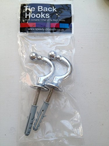 Speedy Palma Ball End Tieback Hook, Chrome - sold in pairs - Medium