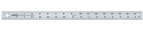 Johnson Level & Tool J118 Aluminum Rule, 18, Silver, 1 Rule