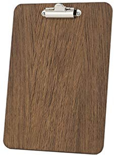 Chalkboards UK Clipboard, Wood, Dark Oak, A5, 240 x 175 mm