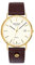 Bruno Söhnle 17-33105-241 Rondo Herren-Armbanduhr, Quarz, Edelstahlgehäuse, Saphirglas, Lederarmband, mit Dornschließe, 3 bar