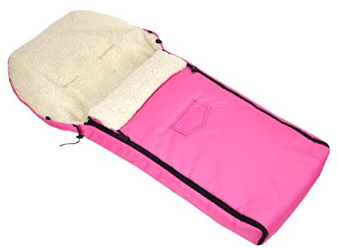 Babys-Dreams Winterfußsack ** 20 FARBEN ** 108cm für Kinderwagen Lammwolle Lamm Wolle NEU Wintersack Wolle Fußsack (Pink)