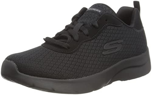 Skechers Damen Dynamight 2.0 Eye To Eye Sneaker, Black Mesh Durabuck Trim, 39 EU