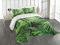 ABAKUHAUS Regenwald Tagesdecke Set, Palmen exotische Pflanzen, Set mit Kissenbezug Mit Digitaldruck, für Einzelbetten 170 x 220 cm, Grün