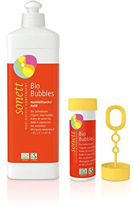 Bio Seifenblasen Sonett, Set 45ml + 500ml Nachfüllung