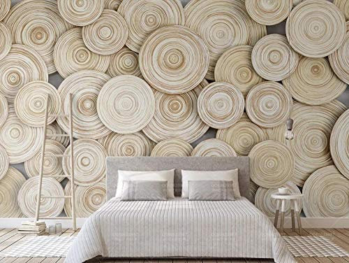 Tapete 3D Fototapete 3D Effekt Wandbilder XXL Natürliche Holzmaserung Foto Tapeten 3D Effekt Vliestapete Wandtapete Wandbild 3D Wanddeko