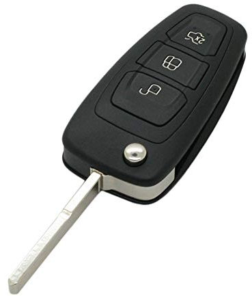 BROVACS Replacement Key Shell Compatible with FORD Fiesta Focus Mendeo Titanium 3 Button Keyless Entry Remote Flip Key Case Fob PG736B