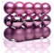 Nataland Confezione Palline Natalizie Rosa Diametro 6 Cm con Superficie 3 Effetti, Box 24 Sfere Perfette Come Addobbo e Decoro per Albero Di Natale e Casa (24 Sfere - 6 Cm, 3 Effetti)