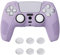 eXtremeRate PlayVital Hülle für ps5 Controller,Case Anti-Rutsch Schutzhülle Griffe Skin aus weichem Gummi,6 Stück Stick Aufsätze für PS5 Controller(3D Noppen Edition,Violett)