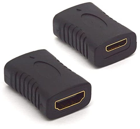 HTGuoji Mini HDMI Converter Mini HDMI Female to HDMI Adapter Extender V1.4 HDMI Type C to Type A Coupler for Camera, Camcorder, DSLR, Tablet, Graphics Card (2-Pack)