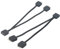 Akasa Addressable RGB LED Splitter Cable | 1-to-2 aRGB LED Splitter | 3-Pin Connector | 1 Female to 2 Male | 12cm | 2 Pack | AK-CBLD08-KT02