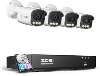 ZOSI 4K Ultra HD PoE CCTV Camera System 100ft Clarity Color Night Vision