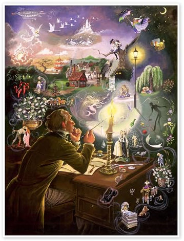 Hans Christian Andersen Poster von Anne Grahame Johnstone 50 x 70 cm Wandbilder Wanddeko