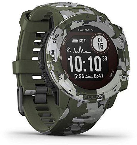 Garmin Instinct Solar Camo, Reloj GPS resistente con carga solar - Militar (Reacondicionado)