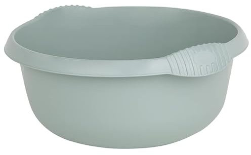 JMS we create smile Plastic Round Washing Bowl, Kitchen Sink Organizer, 36cm, Silver Sage