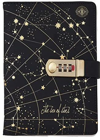 NectaRoy Diario secreto, diario de viaje de piel sintética cuaderno, 240 páginas a rayas cuaderno con candado escritura y dibujo para la escuela de oficina regalo de cumpleaños, 215x145mm