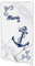 Unikatolo Handtuch Anker weiß mit Name personalisiert 50 x 100 cm | Badetuch maritim | Geschenkidee Geburtstag | Segelurlaub Reisegutschein | Kreuzfahrt Hausboot Urlaub Geschenk