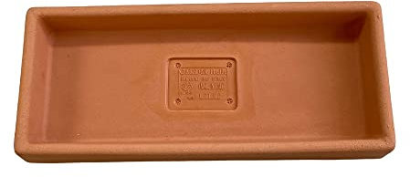 GARDENITALIA Garden Italia Vasi Sottovaso Rettangolare in Resina LRT59 cm. Interno 59 x 28 in Resina Colore IMPRUNETA Made in Italy per Esterni - infrangibile - Resistente al Gelo