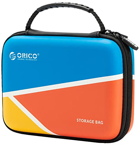 Festplattentasche 3,5 Zoll, ORICO Wasserdichtes, Stoßfestes Tasche für 3,5/2,5 Externe Festplatten, Tragbares HDD SSD Case mit Innengröße 18,8 x 12,8 cm(Mehrfarbig)