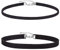 LENTQIUTT- Lot de 2 colliers ras du cou en velours noir ruban collier femme, collier extensible tatouage chaîne tour de cou tour de cou pour adolescentes femmes femmes velours noir