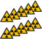 Becral - Autocollant Rayonnement ionisant/Panneau Triangle W003 homologué, ASR A1.3, DIN EN ISO 7010 Polyester Jaune Noir (50 mm - 10 pièces)