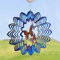 YNDE Kinetisches Windspiel Wind Spinner, drehbares Windspiel, Dekoration für Garten und Zuhause im Freien, aus Edelstahl und langlebiger und schöner Beschichtung, Durchmesser 30 cm