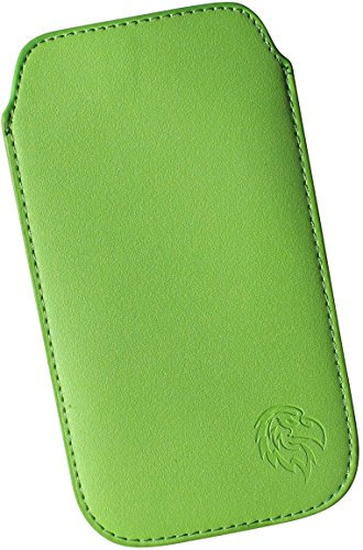 Davii Schutztasche Handytasche für Samsung Galaxy A53 / A54, Hülle Einsteck Etui Lasche flach mit Band weich Adler Standard XXL Gruen