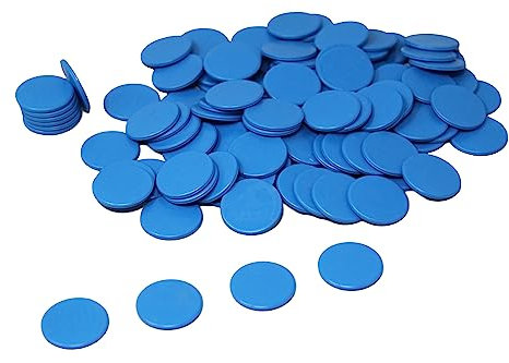 Jetons de Jeu Bleus (100 pièces) en RE-Plastic® | Jetons de comptage Marker Tokens ø 25 mm