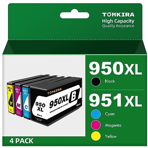 950XL 951XL Druckerpatronen Ersatz für HP 951XL Multipack Kompatible für 950 951 XL Patronen für Officejet Pro 8600 8100 8610 8615 8620 8625 8630 8640 8660 251dw 276dw Drucker (4er-Pack)