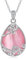 YAFEINI 925 Sterling Silber Rosa Stein Kette Filigrane Anhänger Halskette Rosa Schmuck für Damen Mädchen (U-Rosa Stein Kette)