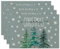 Ohok Weihnachten Tischsets Abwaschbar 4er Set, Polyester Leinen Platzdeckchen 30x45cm, Weihnachten Tischuntersetzer Platzsets für Küche Speisetisch Hotel Weihnachts Tischdeko (Weihnachtsbaum)