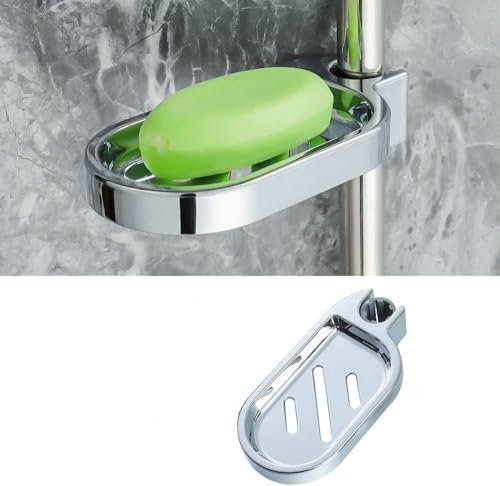 Parallelower Porte Savon pour Barre de Douche 22mm Porte-Savon de Douche à Clipser Porte Savon pour Barre de Douche en ABS Plastique pour Barre de Douche Diamètre du Trou