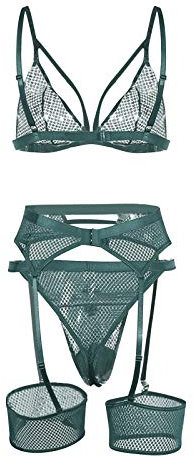 WILLBEST Dessous Damen Sexy Unterwäsche Set Push Up Slip Damen Spitze Negligee V Ausschnitt Babydoll Sexy Kleider Negligee Tiefer V Ausschnitt Halter Teddy Babydoll Reizwäsche Bodysuit Hot Pants