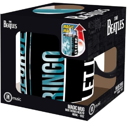 Abysse Corp The Beatles - Tasse - Let it Be - Thermoeffekt Kaffeebecher - Logo - Mug - Geschenkbox, TB074