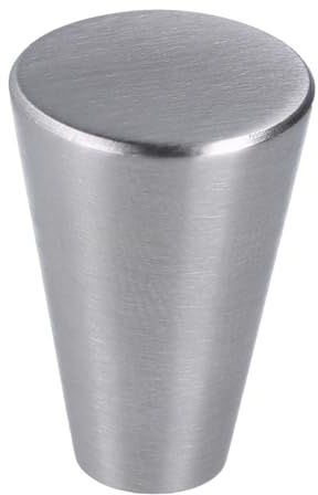 MS Beschläge Massiver Möbelknopf Schubladenknopf Edelstahl konischer Kommodenknopf 26 x 18mm Knopf Metall ink. Montageschrauben