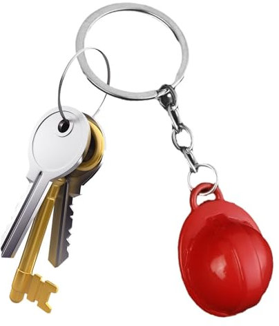 Zasdvn Schutzhelm-Schlüsselanhänger, BAU-Hut-Schlüsselanhänger, BAU-Sicherheitshut-Schlüsselanhänger, Schlüsselanhänger mit Harter Arbeiter-Mütze, als Anhänger für BAU-Partys