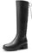 DREAM PAIRS Moda Vintage Stivali Donna Stivali con Tacco Largo da Donna Stivali Invernali Alti al Ginocchio,Size 40.5,Nero-Pu,SDKB2423W