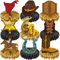 Qpout Decorazioni per feste da cowboy western, 9 pezzi centrotavola da cowboy, centrotavola da tavolo da cowboy, decorazioni per baby shower/feste di compleanno da cowboy