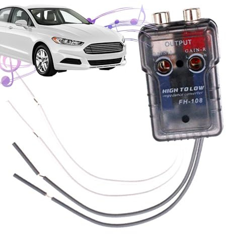 Generisch High-to-Low-Konverter für Autoradio - Auto-Stereo-Audio-Sprechsignal-Hi-Low-Konverter | Ausgangsimpedanzwandler für Car Audio Hilow Converter