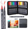 TOSHARE Watercolor Pens Set, 24-Color Dual Tip Paint Markers, Water-Based Coloring Markers with 1 Aquapen, 1 Colorless Blender, and 12-Page Pad, Art Supplies for Artists & Beginners