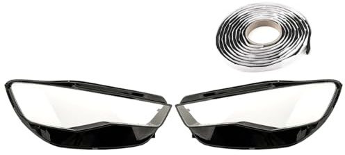 LST 2x Scheinwerferglas Streuscheibe Frontscheinwerfer Glas Abdeckung links rechts Set kompatibel mit Audi A6 4G C7 Allroad Avant Limousine 2014-2018