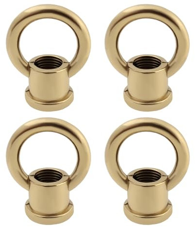 SG Store 4 Stück Kupfer M10x1.0 Ringmuttern 29x35mm Geeignet für Kristall-Lampen Kerzenhalter LED-Lampen Traditionelle Kronleuchter 15kg Maximale Tragkraft