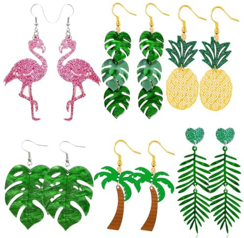 Boucle D oreille Flamant, 6 Paires Boucles D'oreilles Flamant Rose, Flamingo Earrings, Boucle D'oreille Bohème Femme, Boucle D'oreille Femme, Cadeaux D'anniversaire et Rendez-Vous pour Femmes (C)
